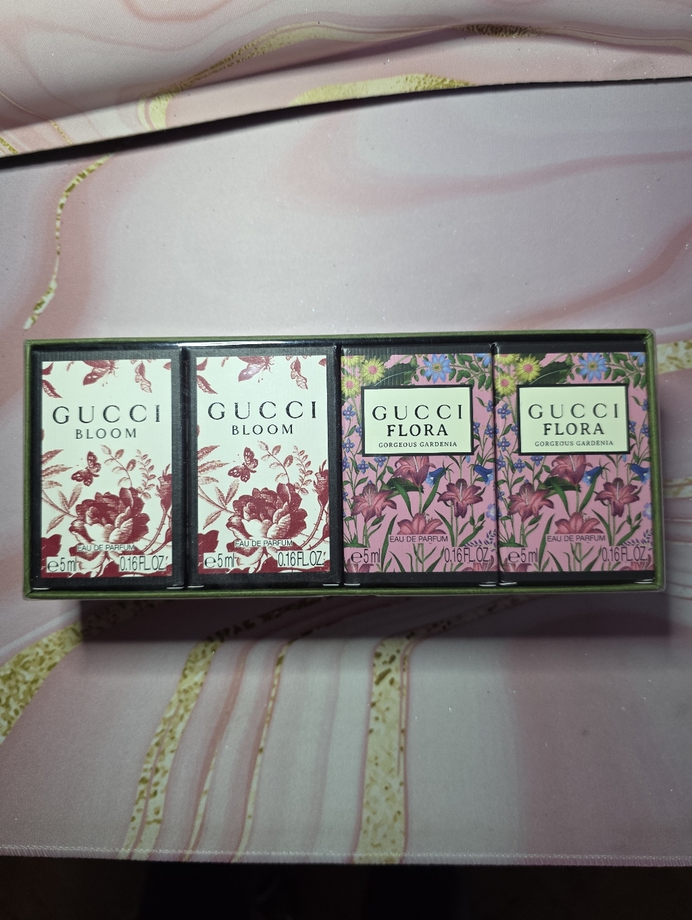 Gucci Mini Bloom & Flora Eau de Parfum Set — Pink Floral Boxes